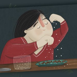 ilustrirana božićna čestitka