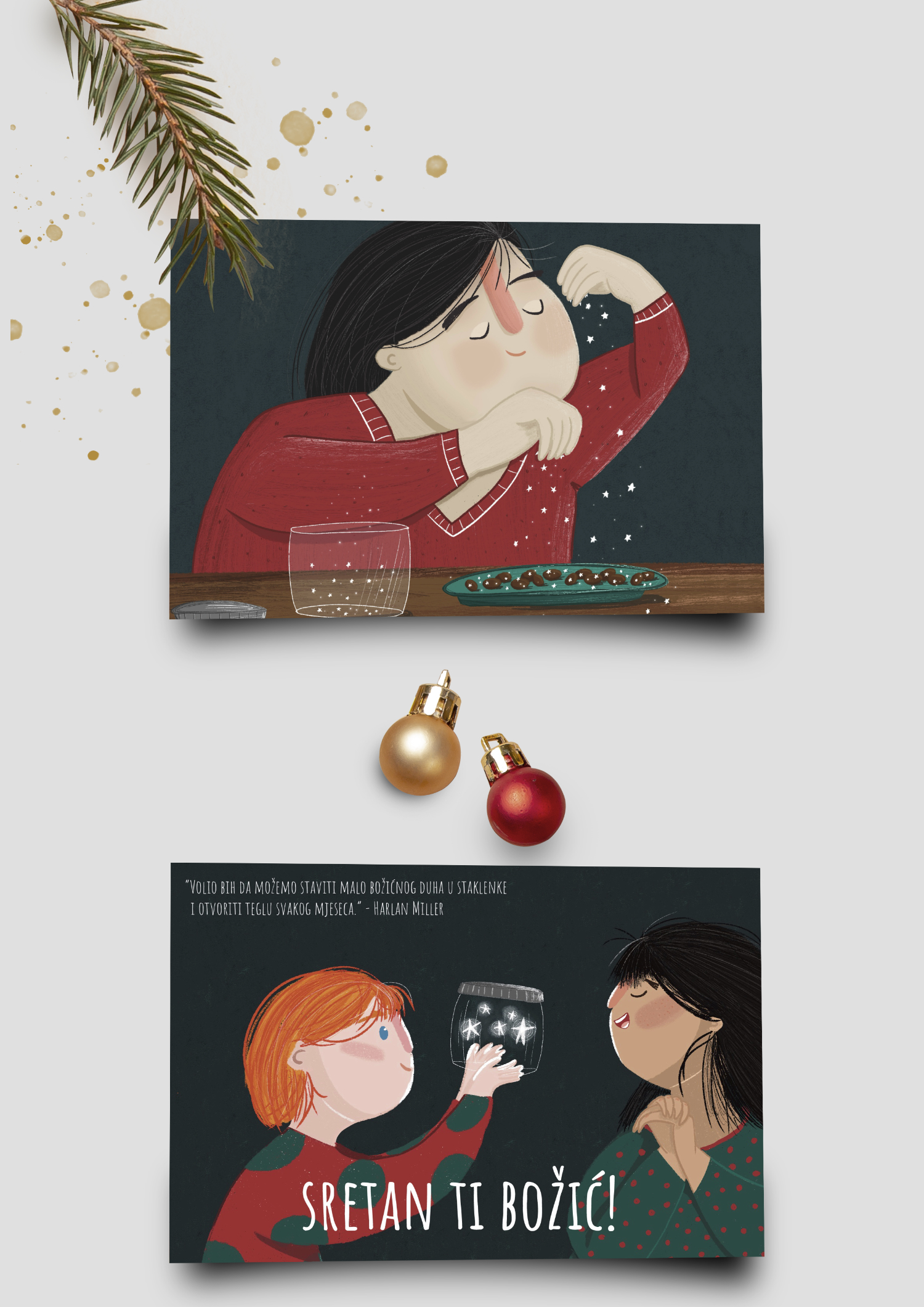 Ilustrirane božićne čestitke