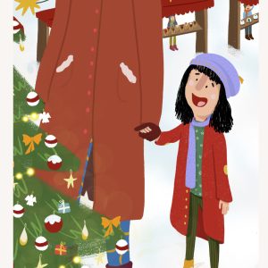 ilustrirana božićna čestitka